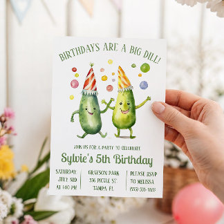 Geburtstage sind ein großer Tag! Pickle Birthday P Einladung