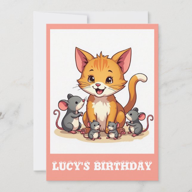 " GEBURTSTAGLICHE EINLADUNG " (Vorderseite)