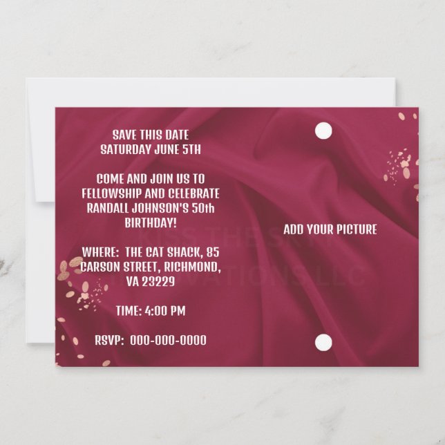 GEBURTSTAGLICHE EINLADUNG 2 SAVE THE DATE (Vorderseite)