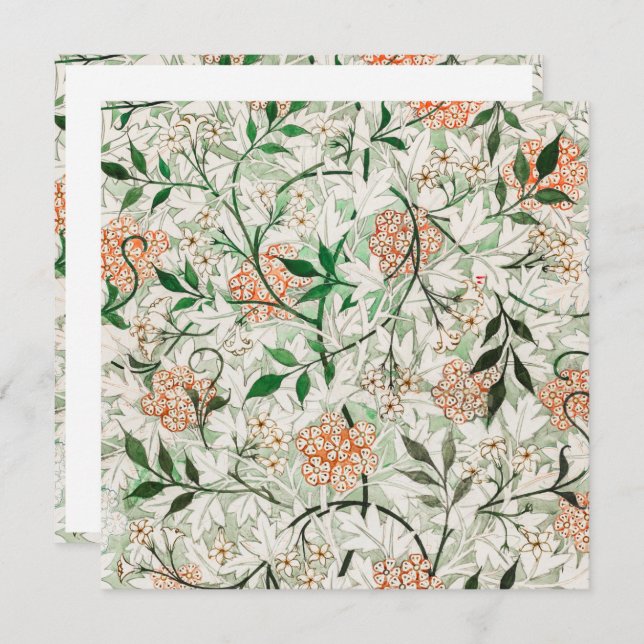 GEBURTSTAGLICHE EINLADUNG: WILLIAM MORRIS EINLADUNG (Vorne/Hinten)