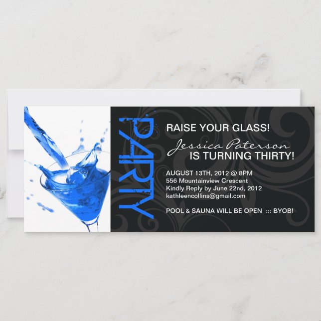 GEBURTSTAGLICHE EINLADUNGEN (Vorderseite)