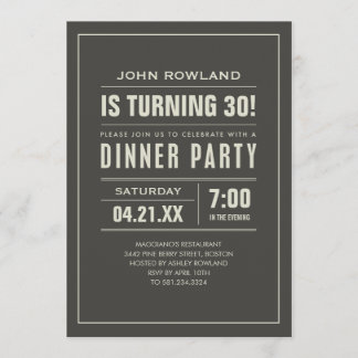 Geburtstags-Abendessen-Party Einladungen