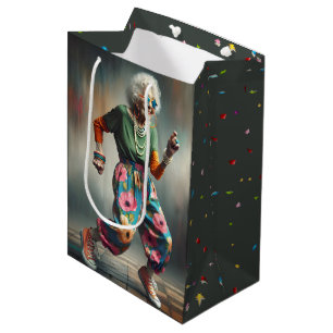 Geburtstags-Alte-Dame-Tanz Mittlere Geschenktüte