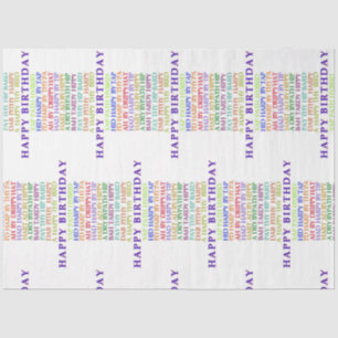 Geburtstags-Anagramm-Papiers Seidenpapier