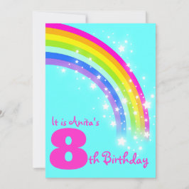 Geburtstags-Aquageburtstag des Kinderregenbogens Einladung