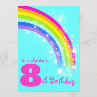 Geburtstags-Aquageburtstag des Kinderregenbogens Einladung