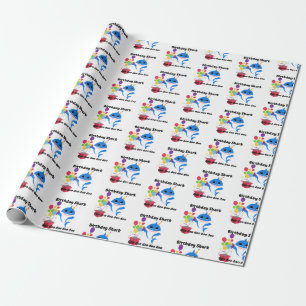 Geburtstags-Baby-Haifisch-Packpapier Geschenkpapier