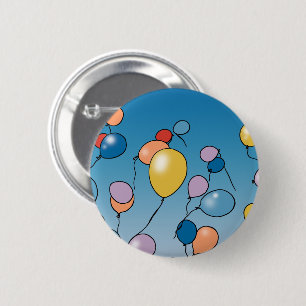 Geburtstags-Ballon-Feier Button