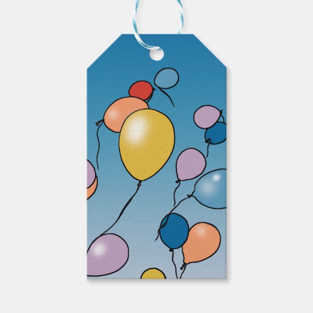 Geburtstags-Ballon-Feier Geschenkanhänger (Vorderseite)