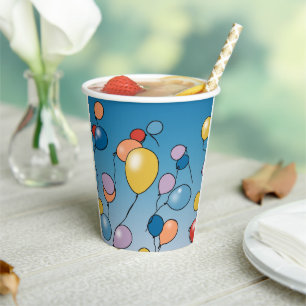 Geburtstags-Ballon-Feier Pappbecher