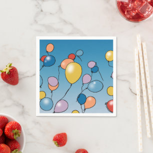 Geburtstags-Ballon-Feier Serviette
