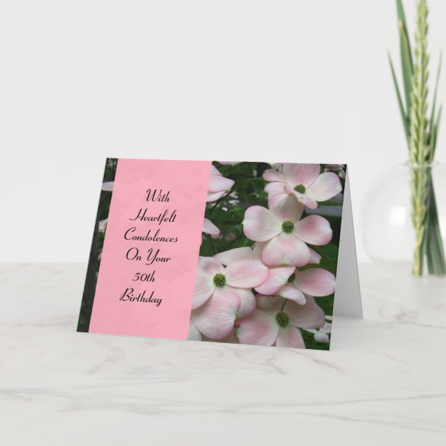 Geburtstags-Beileids-Karte - 50. Geburtstag Karte (Vorderseite)