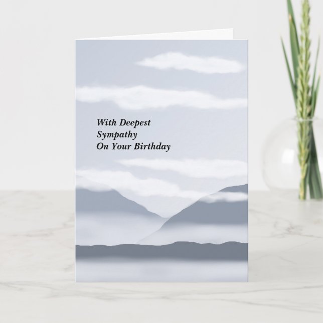 Geburtstags-Beileids-Karte Karte (Vorderseite)