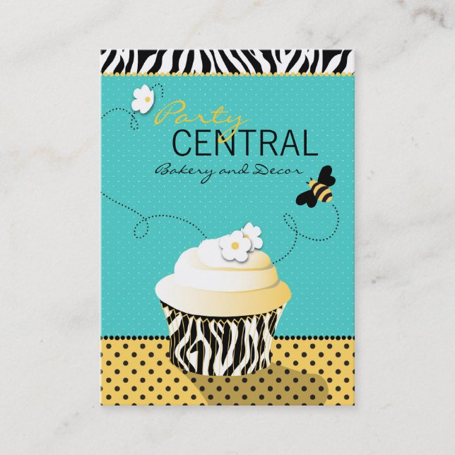 Geburtstags-Bienen-Visitenkarte B2 Visitenkarte (Vorderseite)