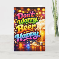 Geburtstags-Bierkrug mit neonfarbenem lustigen Tex