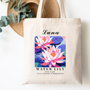 Geburtstags-Blumen-Wasserlilie-Hochzeitsdusche-Ges Tragetasche