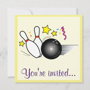 Geburtstags-Bowling-Party Einladung