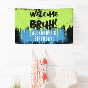 Geburtstags-Bruh-Junge-Teenager-Teen-Junge-Willkom Banner