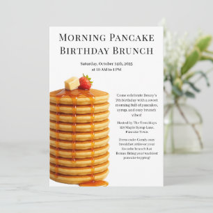 Geburtstags-Brunch mit Pfannkuchen am Morgen Gem Einladung
