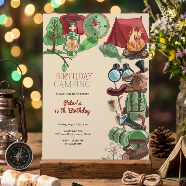Geburtstags-Camping Einladung (Von Creator hochgeladen)