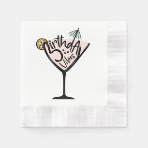 Geburtstags-Cocktail Serviette