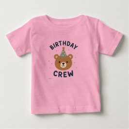Geburtstags-Crew-Bär-T-Shirt für Kleinkinder Baby T-shirt