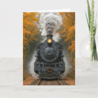 Geburtstags-Dampflokomotive Herbstwald