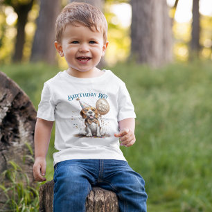 Geburtstags Ehrengast Beagle Hund Ballon Benutzerd Baby T-shirt