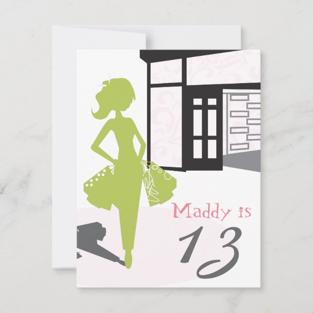 Geburtstags-Einladung - Party am Mall Einladung (Vorderseite)