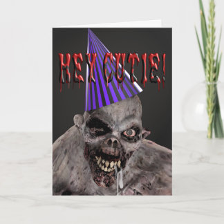 Geburtstags-Einladung vom Mutant-Zombie im Hut Einladung