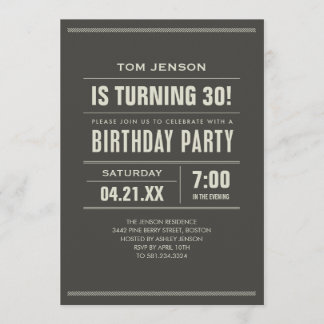 Geburtstags-Einladungen für Erwachsene Einladung