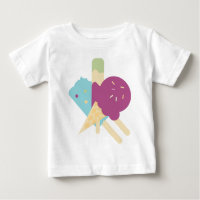 Geburtstags-Eis-Baby-T-Shirt