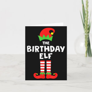 Geburtstags-Elf-Matching-Gruppen-Familien-Feiertag Karte