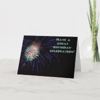 Geburtstags-Feuerwerk-Grußkarte
