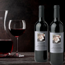 Geburtstags Foto Spaß Fakten Bio Silber Typ Weinetikett