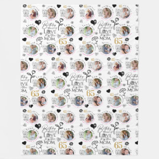 Geburtstags-Fotocollage für Mama als Erinnerungsst Fleecedecke