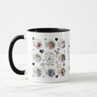 Geburtstags-Fotocollage für Mama als Erinnerungsst Tasse