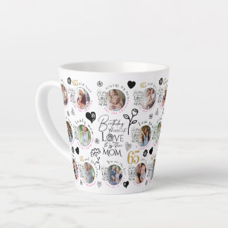Geburtstags-Fotocollage für Mama als typografische Milchtasse