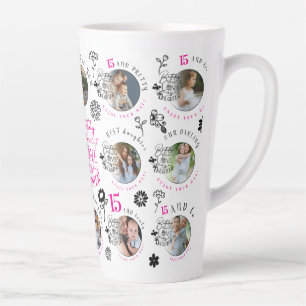 Geburtstags-Fotocollage für Töchter Milchtasse