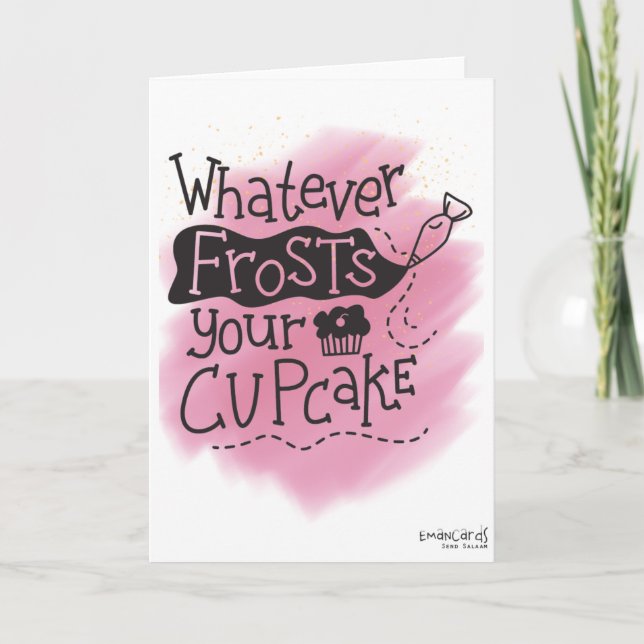 Geburtstags-Frost für deinen Cupcake Karte (Vorderseite)