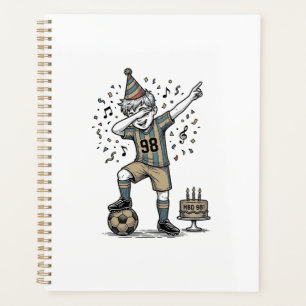 Geburtstags-Fußball-Junge-Dab-Vintage-Gravur-Shirt Planer
