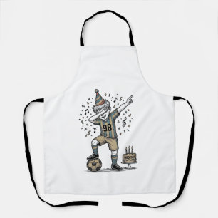 Geburtstags-Fußball-Junge-Dab-Vintage-Gravur-Shirt Schürze