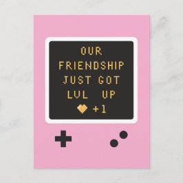 Geburtstags Gameboy Freundschaft Level Auf  Postkarte