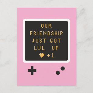 Geburtstags Gameboy Freundschaft Level Auf Postkarte