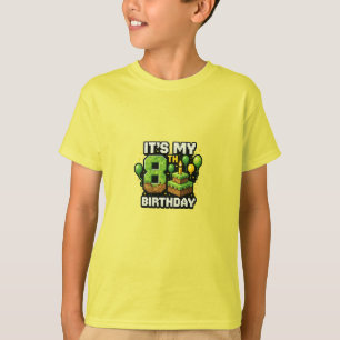 Geburtstags-Gamer-Shirt – Pixel-Block-Geburtstagsd T-Shirt