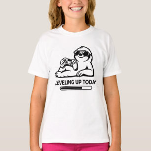 Geburtstags-Gaming-Faultier Levelt Heute Auf T-Shirt