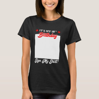 Geburtstags-Gästebuch Es ist mein 18. Geburtstagsz T-Shirt