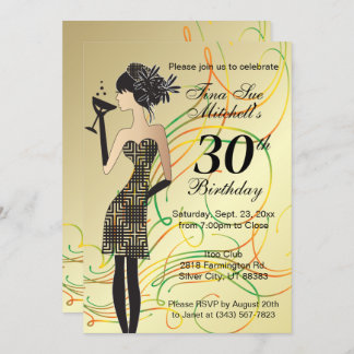 Geburtstags-Girl-Party-Feier Einladung