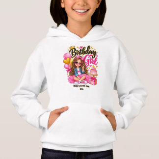 Geburtstags-Girl-T-Shirt Cute Pink & Gold Geburts Hoodie