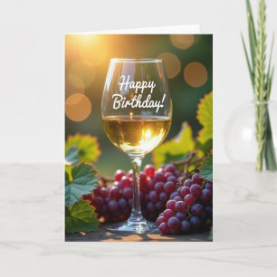 Geburtstags-Glas-Karte in Goldener Stunde Karte